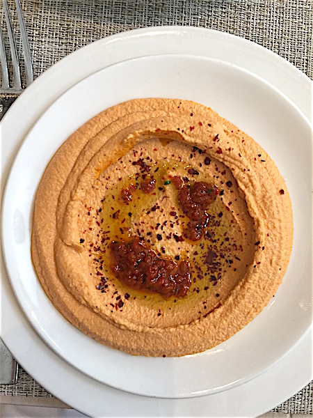 Roasted red pepper, feta dip, roasted garlic puree dip with sundried tomato and olive oil