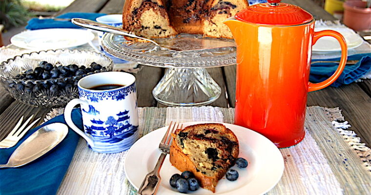 Blueberry Streusel Swirl Coffee Cake