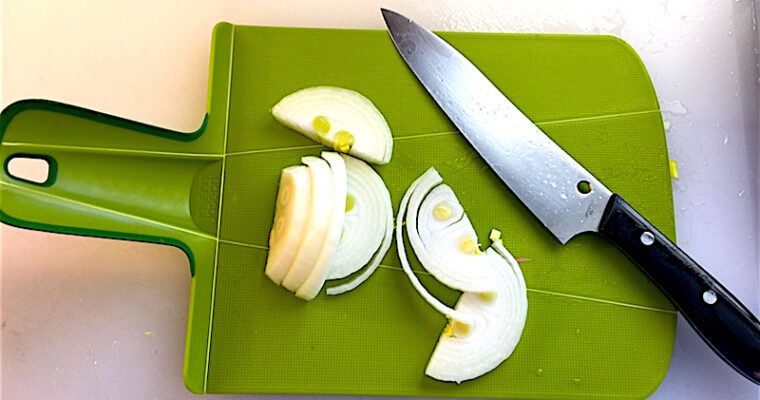 Chop2Pot folding cutting board is quick delivery