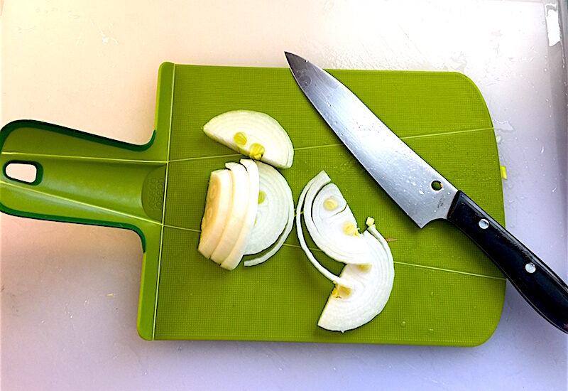 Chop2Pot folding cutting board is quick delivery